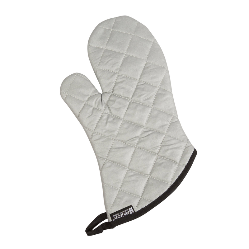 San Jamar 15" Silicone Coated Freezer / Oven Mitt, Silver