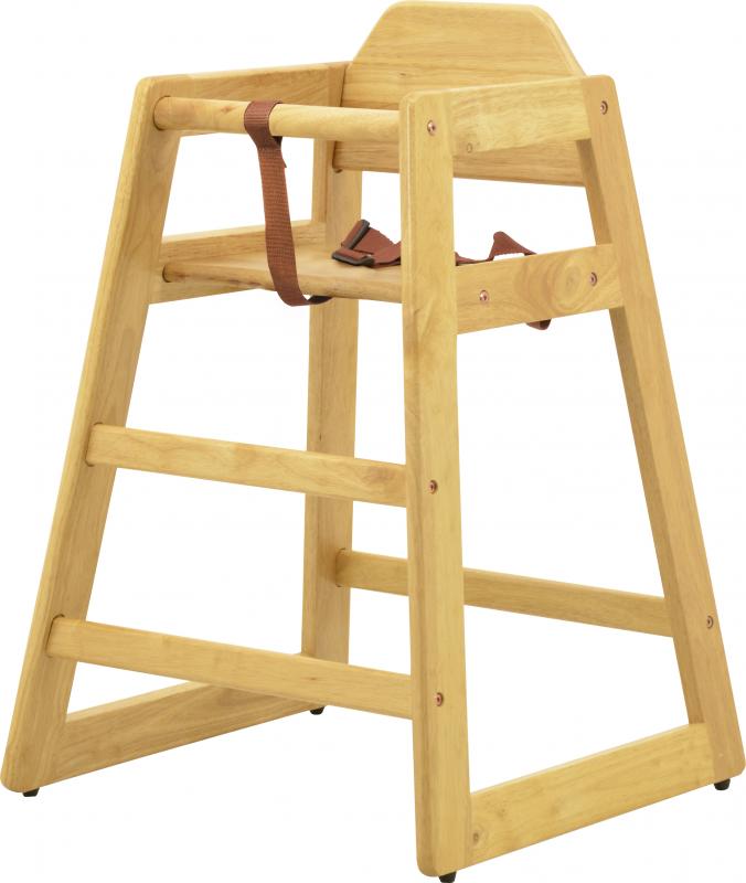 Nella Wooden High Chair, Natural