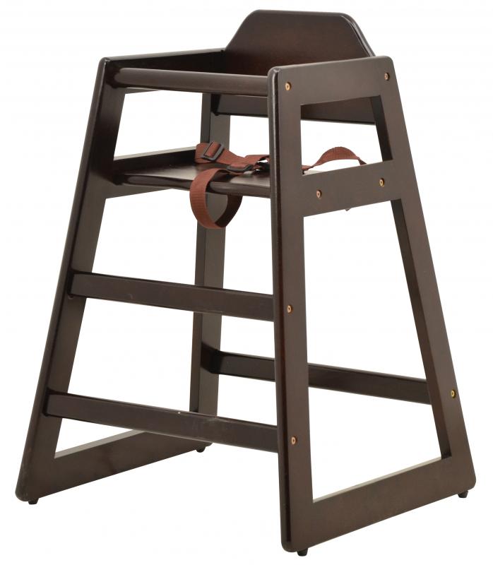 Nella Wooden High Chair, Mahogany