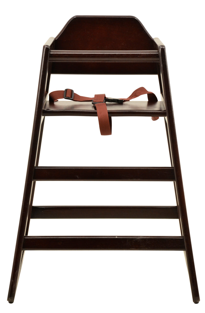 Nella Wooden High Chair, Mahogany