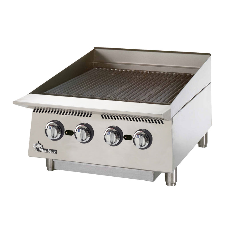 Star Ultra-Max 24" Natural Gas Charbroiler with Manual Controls 80,000 BTU
