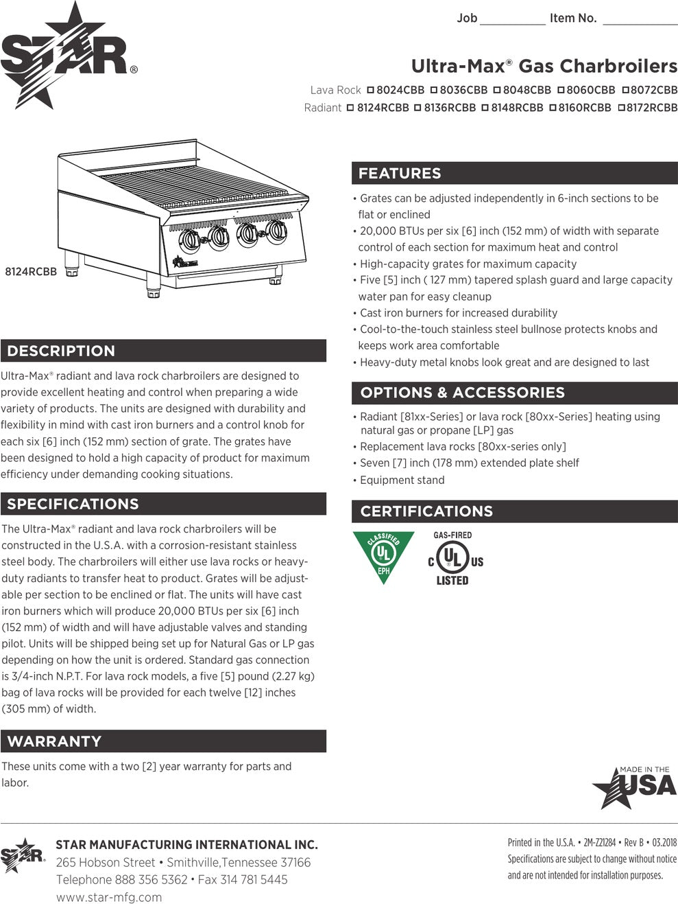 Spec Sheet