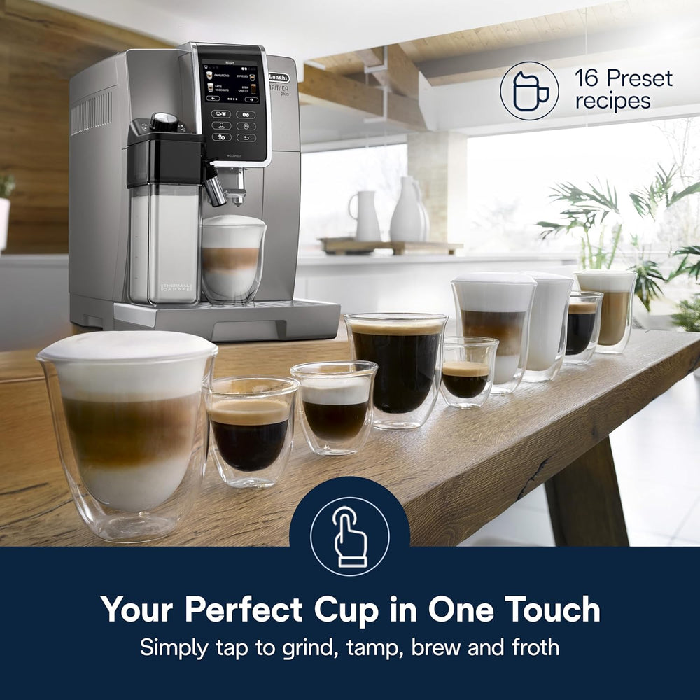 De'Longhi Dinamica Plus Espresso & Coffee Machine with Automatic Milk Frother & Color Touch Display