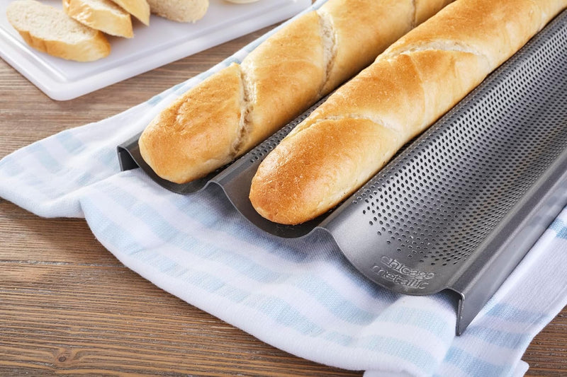 Chicago Metallic 16" x 9"  Perforated Baguette Pan