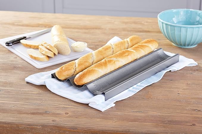 Chicago Metallic 16" x 9"  Perforated Baguette Pan