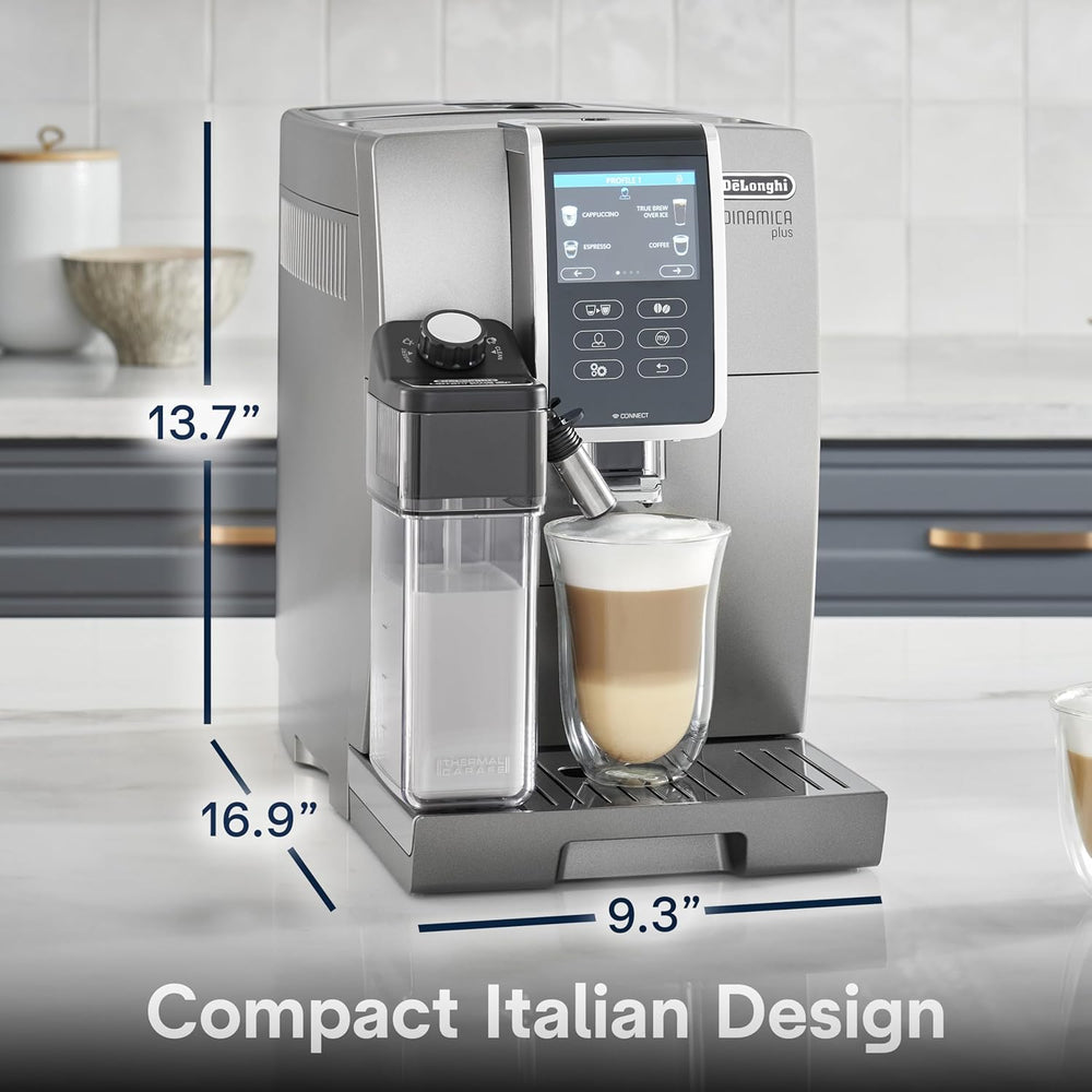 De'Longhi Dinamica Plus Espresso & Coffee Machine with Automatic Milk Frother & Color Touch Display