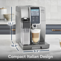 De'Longhi Dinamica Plus Espresso & Coffee Machine with Automatic Milk Frother & Color Touch Display