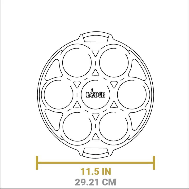 Lodge 12.5" Mini Cake Pan, Cast Iron
