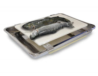 Nella Filet Cutting Board with Stainless Steel Drip Pan 15.4" x 10.2"