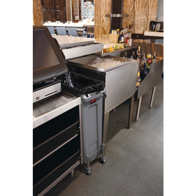 Rubbermaid Slim Jim Dolly, Stainless Steel