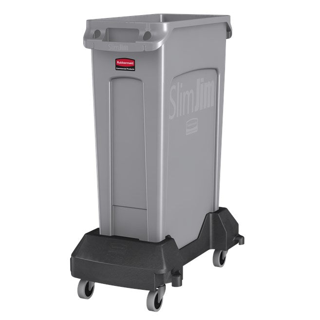 Rubbermaid Slim-Jim Trolley for 3540 & 3541 Containers, Black