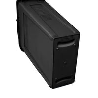 Rubbermaid 23 Gallon Rectangular Slim Jim Trash Receptacle with Venting Channels, Black