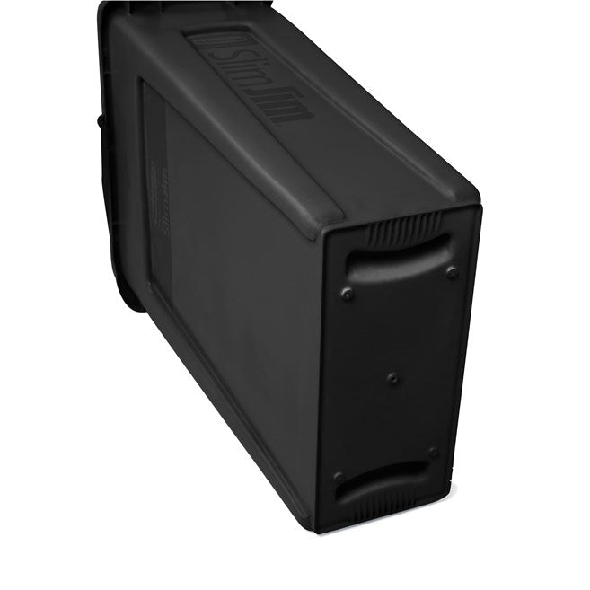 Rubbermaid 23 Gallon Rectangular Slim Jim Trash Receptacle with Venting Channels, Black