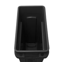 Rubbermaid 23 Gallon Rectangular Slim Jim Trash Receptacle with Venting Channels, Black