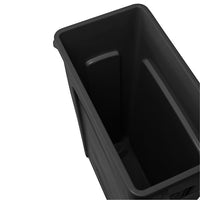 Rubbermaid 23 Gallon Rectangular Slim Jim Trash Receptacle with Venting Channels, Black