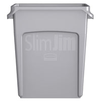 Rubbermaid Slim Jim 16 Gallon Rectangular Trash Can, Grey
