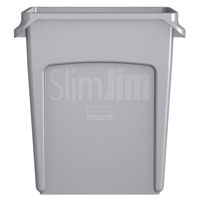 Rubbermaid Slim Jim 16 Gallon Rectangular Trash Can, Grey
