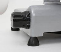 Greban Luxury 10" Meat Slicer with Black Knobs & Feet, 0.19 HP