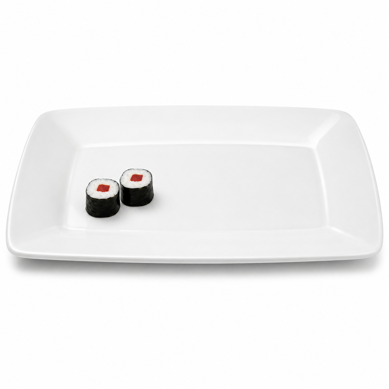 Bia Cordon Bleu Asian Collection 9.5" x 6" Rectangle Plate, White