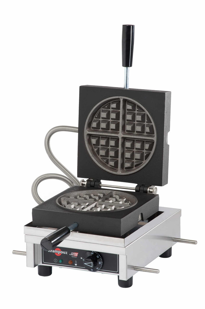 Eurodib Krampouz 9" Commercial Round Waffle Maker 90° Opening, 120V
