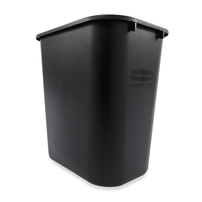 Rubbermaid 7 Gallon Rectangular Wastebasket, Black