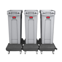 Rubbermaid Slim-Jim Trolley for 3540 & 3541 Containers, Black