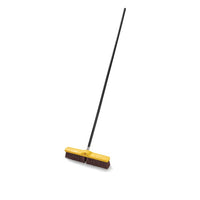 Rubbermaid 60" Self Locking Threaded Wood Broom Handle, Black