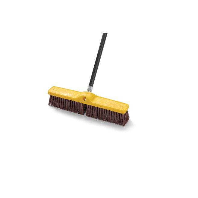 Rubbermaid 60" Self Locking Threaded Wood Broom Handle, Black