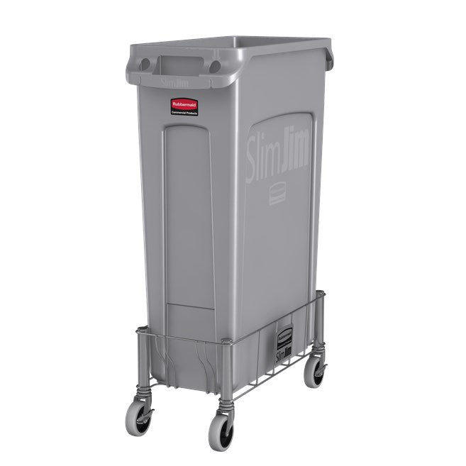 Rubbermaid Slim Jim Dolly, Stainless Steel