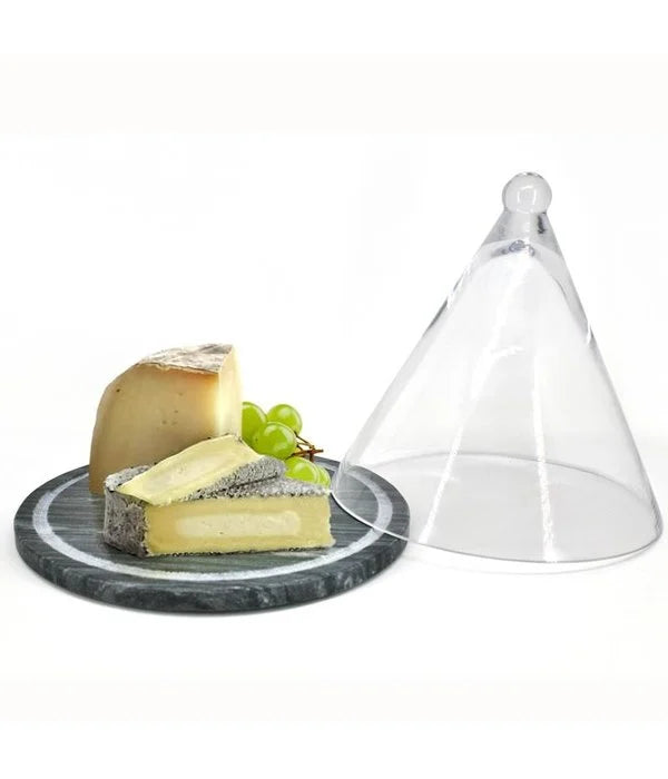 Natural Living Marble Cheese Board & Dome