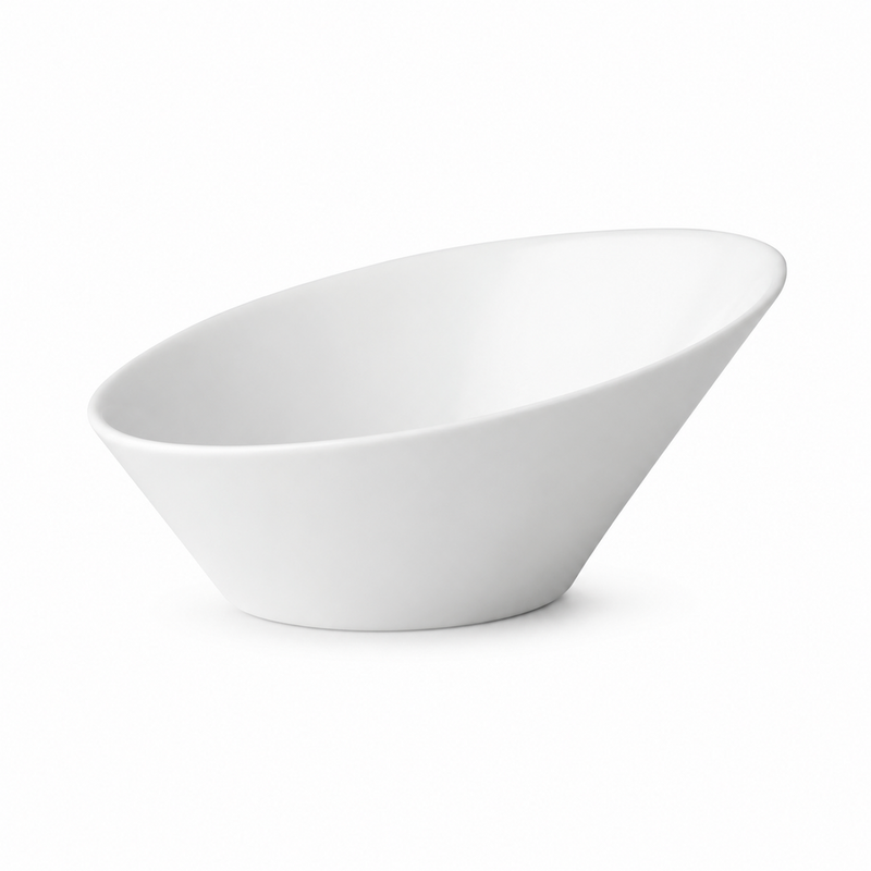 Anton Black 8.25" Bevel Bowl, White  6 /Case