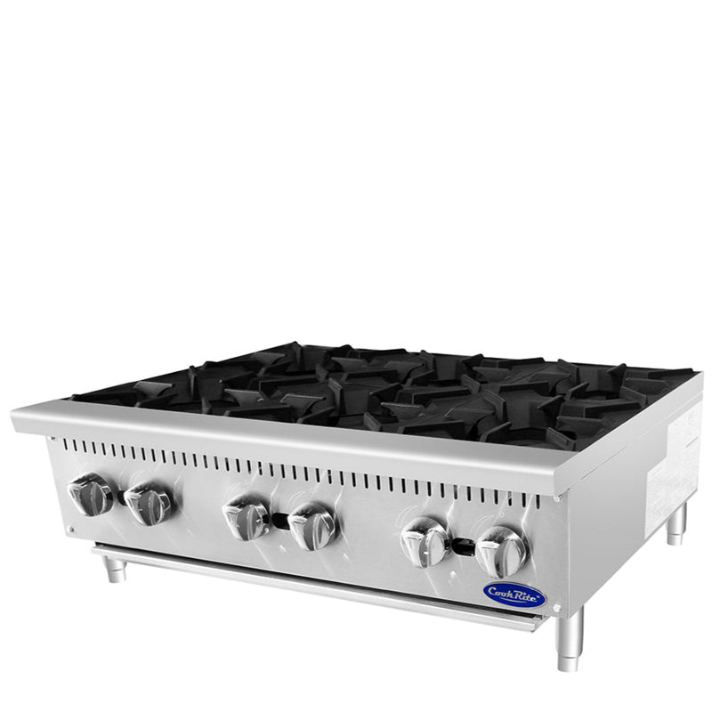 Atosa Cookrite 36" Countertop Hotplate with 6 Burners, Propane