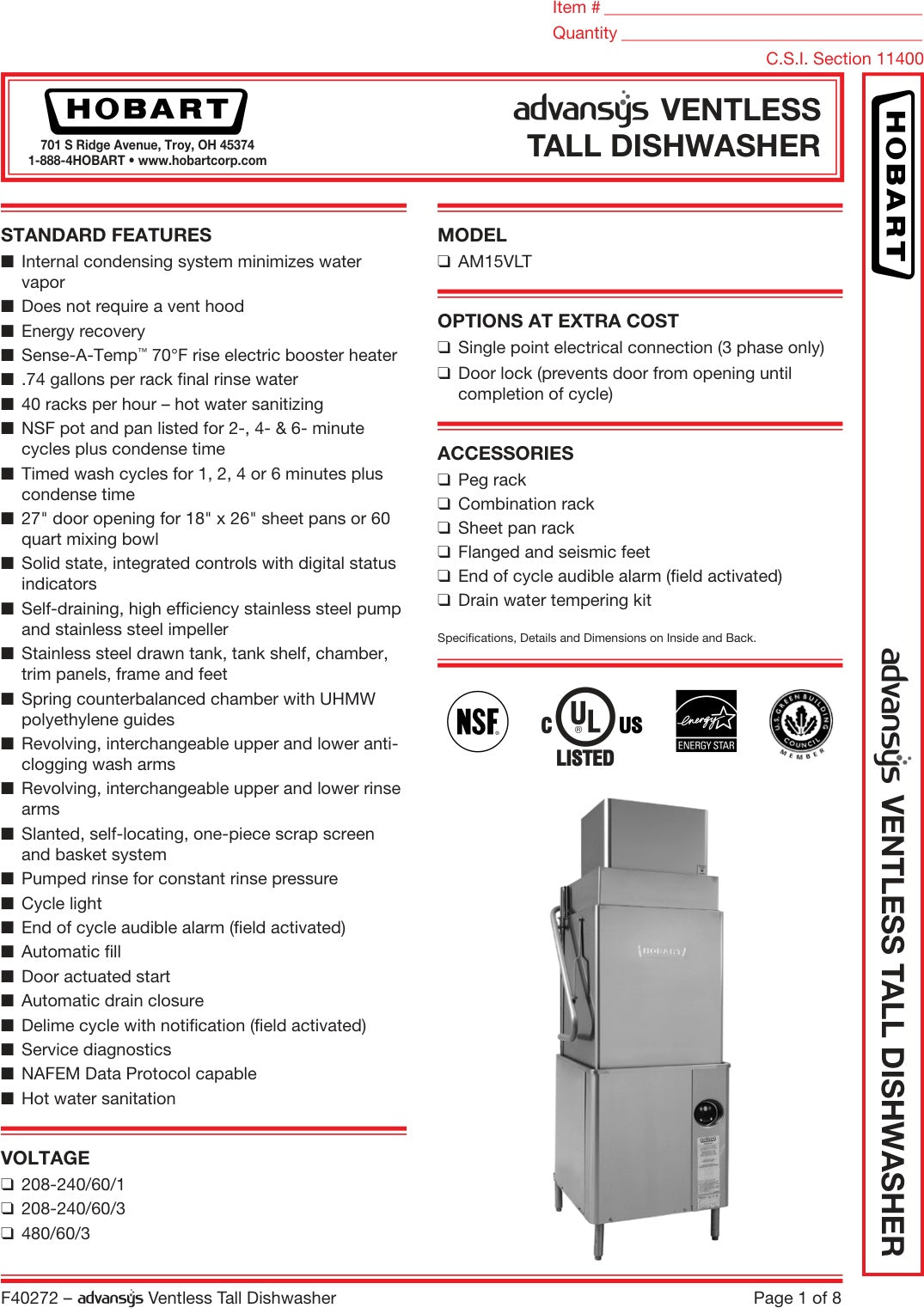 Spec Sheet