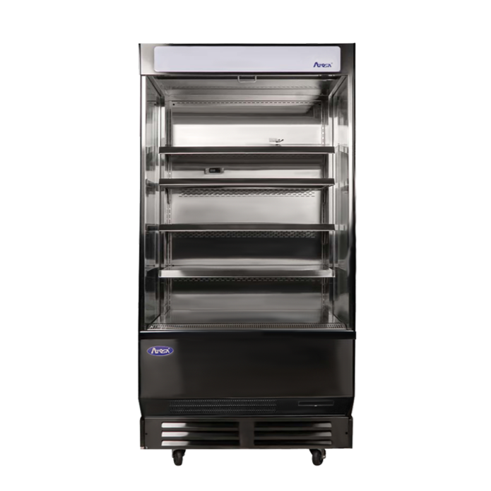 Atosa AOM-40B 40" Open Display Merchandiser Refrigerator, Black