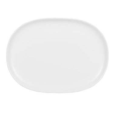 Churchill Moonstone 6.5" x 9" Oval Plate, 12 /Case -  APRSMP8 1