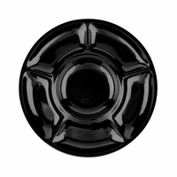 G.E.T. Milano 14" Round 6 Compartment Plate, Black