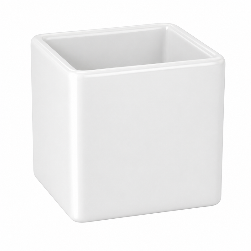Front Of The House Canvas 3 Oz Square Ramekin, White