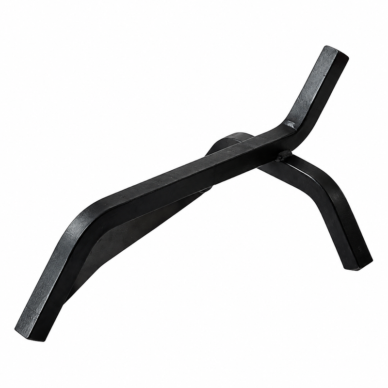 Gi Metal Large Steel Firewood Andiron, 19" x 11.5" x 9"