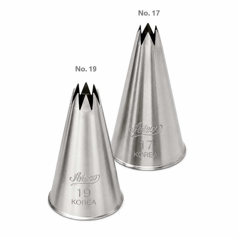 Ateco 0.02" Open Star Piping Tip, Stainless Steel