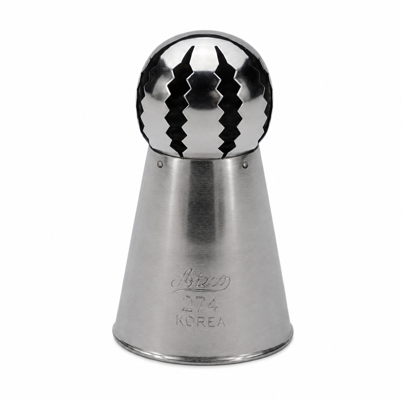 Ateco One Step Flower Russian Ball Tube, Stainless Steel
