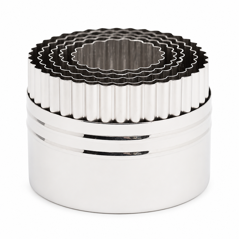 Ateco 5 Piece Double Sided Round Cutter Set, Stainless Steel