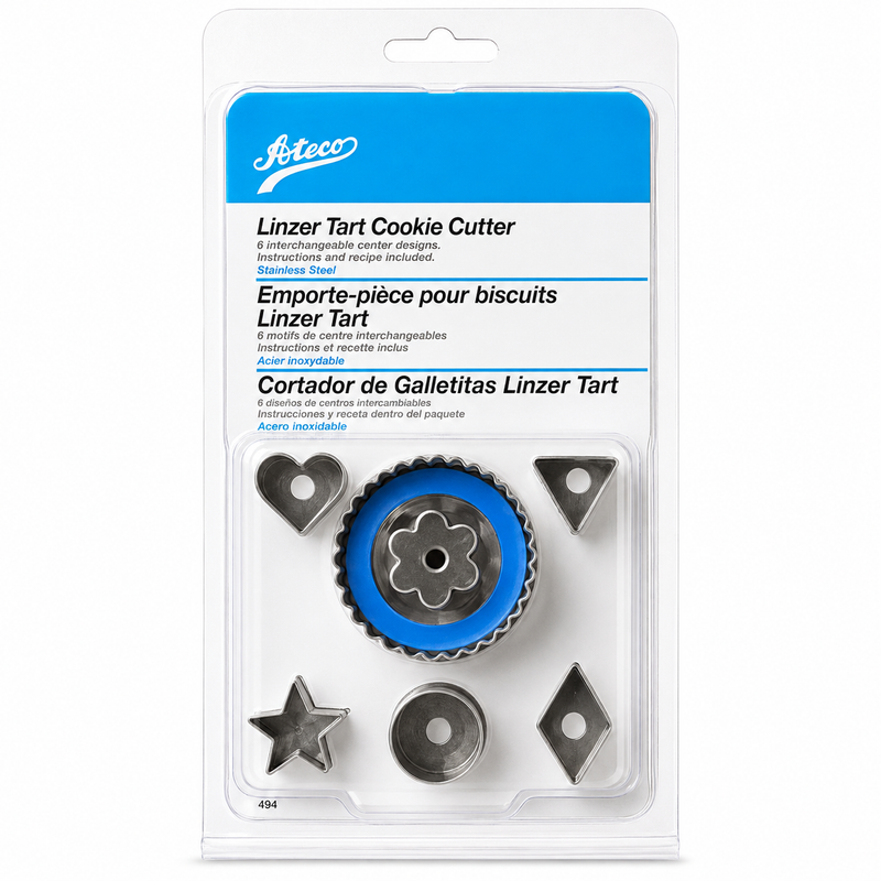 Ateco 7 Piece Linzer Tart Cutter Set, Stainless Steel