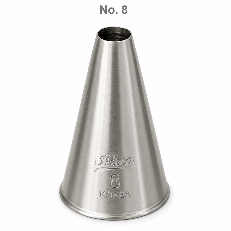 Ateco Plain Round Pastry Tip, Stainless Steel