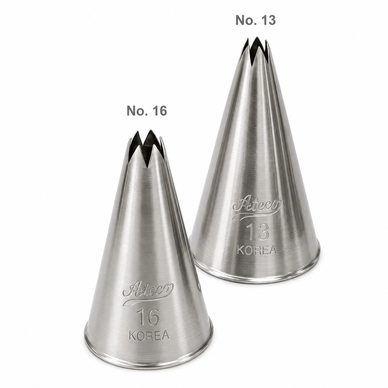 Ateco Star Pastry Tip, Stainless Steel