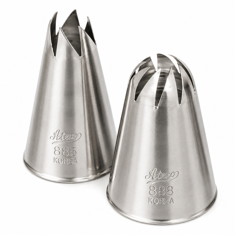 Ateco Swirl Piping Tip, Stainless Steel