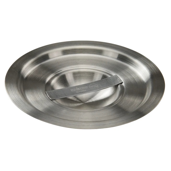 Winco Bain Marie Cover for 2 Qt Containers with Handle, Stainless Steel