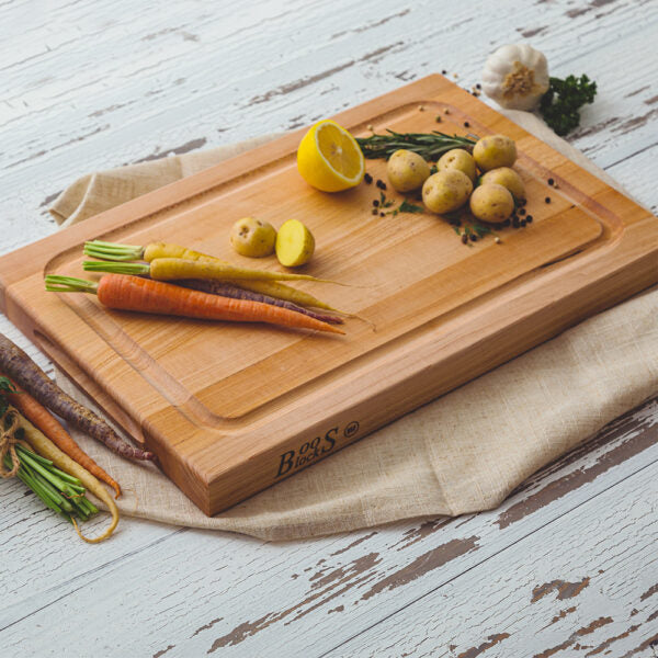 John Boos BBQBD Maple Cutting Board with Juice Groove 18" x 12" x 1.5"