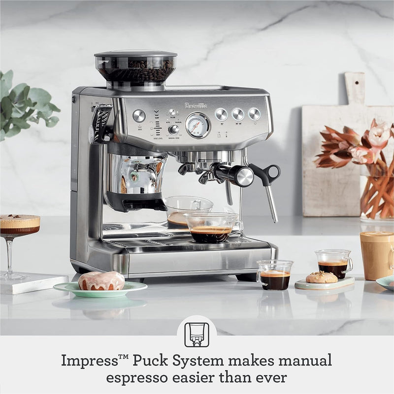 Breville Barista Express Impress Espresso Machine, Brushed Stainless