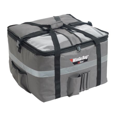 Winco WinGo Bag 22" x 22" x 12" Insulated Delivery Bag, Grey
