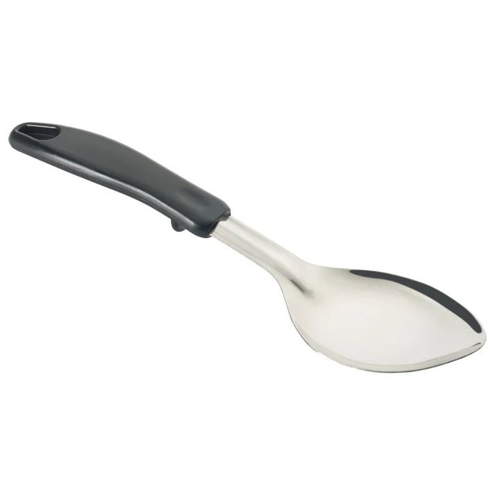 Winco 11" Solid Basting Spoon with Black Handle